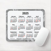 2025 Silver Holiday Art Calendar von Janz Mouse Pa Mousepad (Mit Mouse)