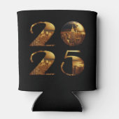 2025 Silvester Party-Ball-NYC Gold- Dosenkühler (Rückseite)