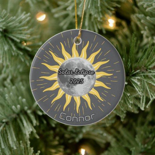 2025 Solar Eclipse Celebration Party Keramik Ornament (Baum)