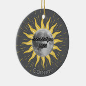 2025 Solar Eclipse Celebration Party Keramik Ornament (Rechts)
