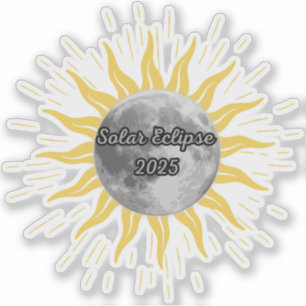 2025 Solar Eclipse Memory Book Aufkleber