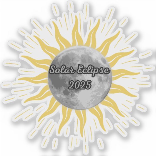 2025 Solar Eclipse Memory Book Aufkleber (Vorderseite)