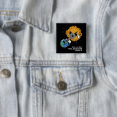 2025 Solar Eclipse Photobomb Personalisiert Button (Beispiel)