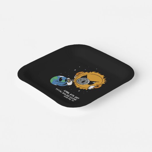 2025 Solar Eclipse Photobomb Personalisiert Pappteller (Gewinkelt)