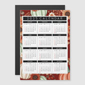 2025 Sonnenblumenkalender - Jahr auf einen Blick Magnetkarte (Vorne/Hinten)