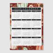 2025 Sonnenblumenkalender - Jahr auf einen Blick Magnetkarte (Vorderseite)