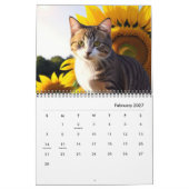 2025 Sonnenblumenkatzen Kalender (Feb 2027)
