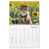 2025 Sonnenblumenkatzen Kalender (Mär 2027)