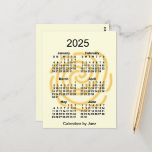 2025 Sonnentage 6-Monats-Mini-Kalender von Janz Postkarte