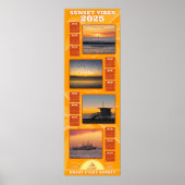 2025 Sonnenuntergänge und Beach Vibes-Kalender Poster (Vorne)
