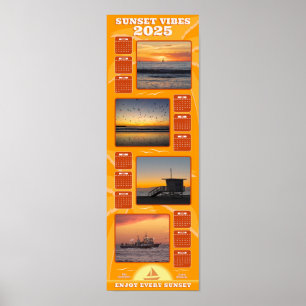 2025 Sonnenuntergänge und Strand Vibes Poster