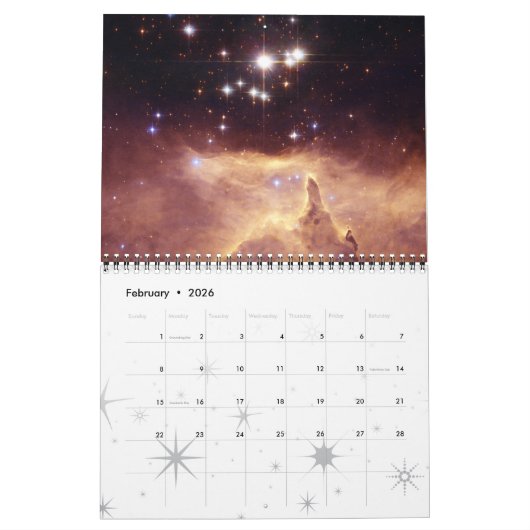 2025 Space Astronomy Star Clusters NASA Universe Kalender (Feb 2026)