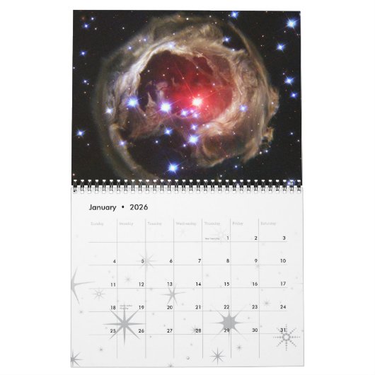 2025 Space Astronomy Star Clusters NASA Universe Kalender (Jan 2026)
