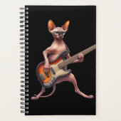 2025 Sphynx Cat Calendar Bass Player Musiker Planer (Vorderseite)