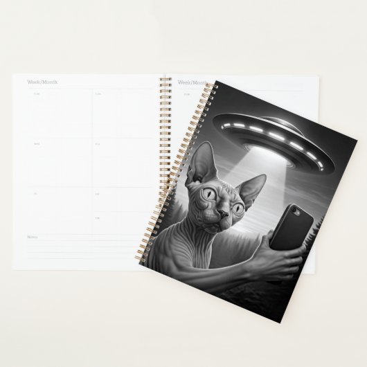 2025 Sphynx Cat UFO Kalender Selfie Gebiet 51 Planer (Anzeige)
