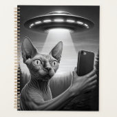 2025 Sphynx Cat UFO Kalender Selfie Gebiet 51 Planer (Vorderseite)