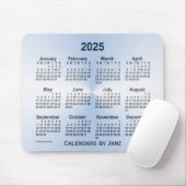 2025 Steel Blue Calendar von Janz Mouse Pad Mousepad (Mit Mouse)