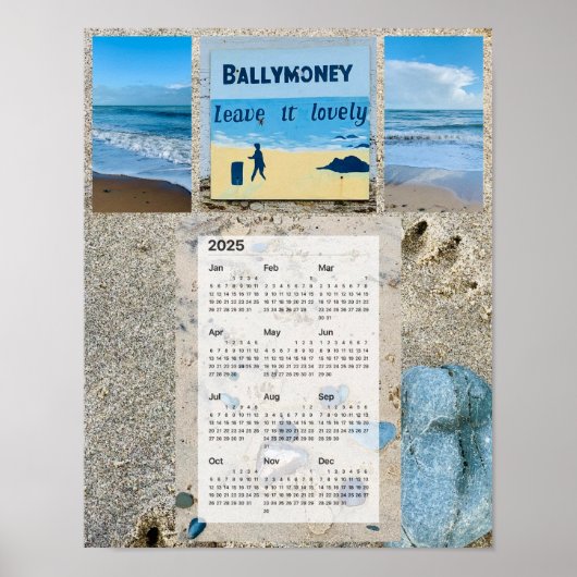 2025 Strandkalender für Ballymoney Poster (Vorne)