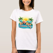 2025 Summer Trip 🌴 Colorful Beach Theme Tee (Vorderseite)