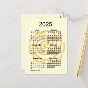 2025 Sunny Days 6-Monats-Mini-Kalender von Janz Postkarte