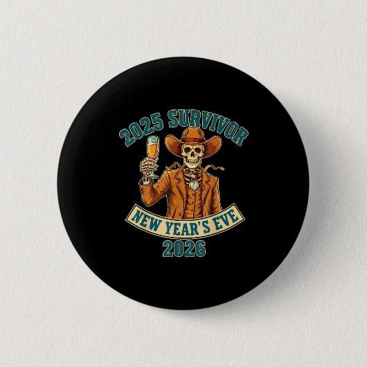 2025 Survivor New Year's Eve 2026  Button (Vorderseite)