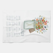 2025 Tea Towel Calendar Blume Jar Kathrin Legg Geschirrtuch (Horizontal)