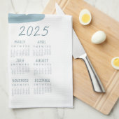 2025 Teetuchkalender Landküche Dekor Geschirrtuch (Viertel Falte)
