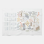 2025 Teetuchkalender Wildblume Garten Geschirrtuch (Horizontal)