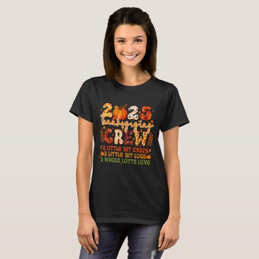 2025 Thanksgiving Crew Matching Funny Thanksgiving T-Shirt (Vorne ganz)