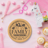 2025 Thanksgiving Family Keepsake Design Pappteller (Party)