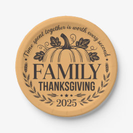 2025 Thanksgiving Family Keepsake Design Pappteller