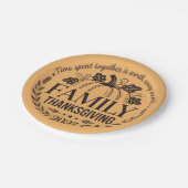 2025 Thanksgiving Family Keepsake Design Pappteller (Schrägansicht)