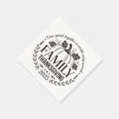 2025 Thanksgiving Family Keepsake Design Serviette (Ecke)