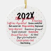2025 the year of Custom Texts Keramik Ornament (Vorne)