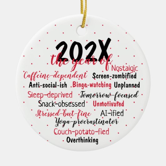 2025 the year of Custom Texts Keramik Ornament (Vorne)