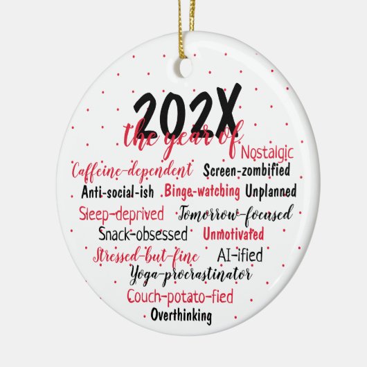 2025 the year of Custom Texts Keramik Ornament (Links)