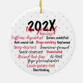 2025 the year of Custom Texts Keramik Ornament (Hinten)