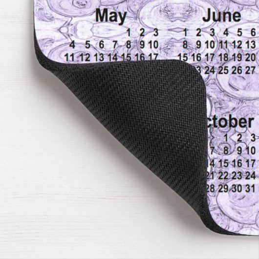 2025 Tiny Bubbles Lila Calendar von Janz Mousepad (Ecke)
