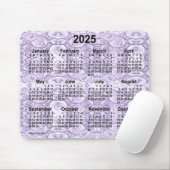 2025 Tiny Bubbles Lila Calendar von Janz Mousepad (Mit Mouse)