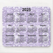 2025 Tiny Bubbles Lila Calendar von Janz Mousepad (Vorne)