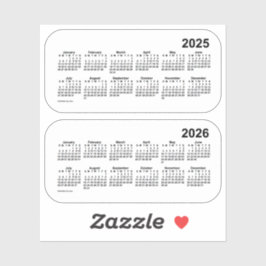 2025 Transparent 2026 Kalender von Janz Aufkleber