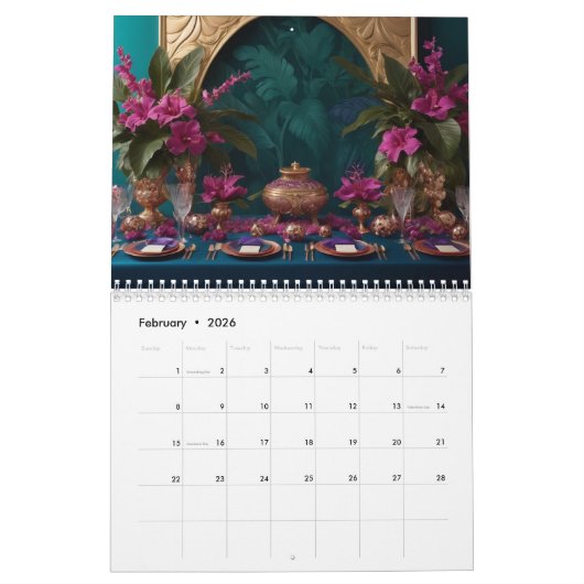2025 Tropischer Calendar Kalender (Feb 2026)