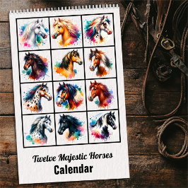 2025 Twelve Majestic Horses Calendar Kalender