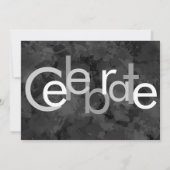 2025 Typografic Graduation Party Einladung (Rückseite)