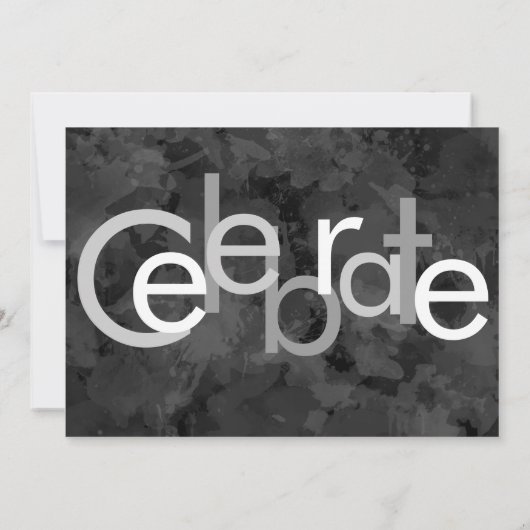 2025 Typografic Graduation Party Einladung (Rückseite)