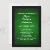 2025 Uni-Abschluß des grünen Tassel-Schlosses Einladung (Rückseite)