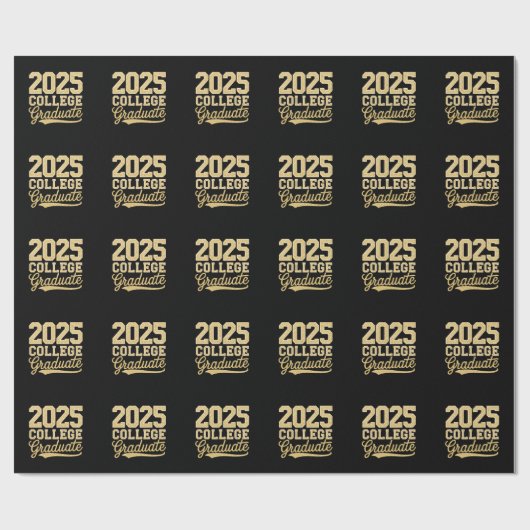 2025 Uni Graduate Abschluss Senior School Geschenkpapier (Flach)