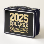 2025 Uni Graduate Abschluss Senior School Metall Brotdose (Vorderseite)