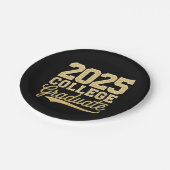 2025 Uni Graduate Abschluss Senior School Pappteller (Schrägansicht)