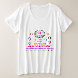 2025 Ur-Urgroßtante (G2) Gedenk- Große Größe T-Shirt